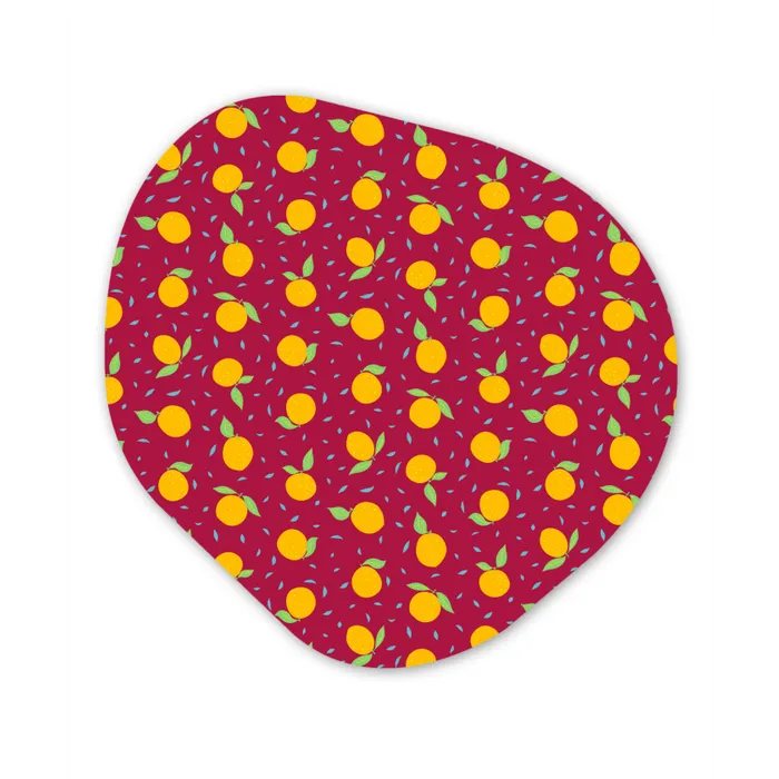 Rood - Donker - Patroon - Sinaasappels Wandcirkel Organisch Forex 3mm klein 629 -3d
