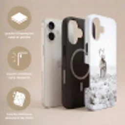 Rendier - Gewei - Sneeuw - Winter Toughcase MagSafe Apple iPhone 17 klein -USP_Lagen_FR