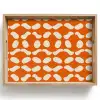 Oranje - Organische vormen - Wit Dienblad Rechthoek middel 911 -z3d_shopping