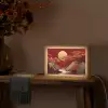 Volle maan - Landschap - Waterval Light Box met kabel (Tafellamp) klein -sfeer4