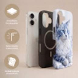 Kat - Patroon - Blauw Toughcase MagSafe Apple iPhone 17 klein -USP_Lagen_DE