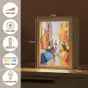 Abstract - Kunst - Schilderij - Kleuren Light Box met kabel (Tafellamp) klein -USP_FR