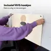 Japandi - Wabi sabi - Beige Inductie beschemer met haakjes klein -ky-ophangen-nl