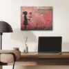 Graffiti - Meisje - Roze - Street art - Roos - Banksy PET vilt klein -sfeer5