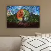 Boom - Seizoenen - Mozaïek - Bergen canvas 2cm klein -sfeer3