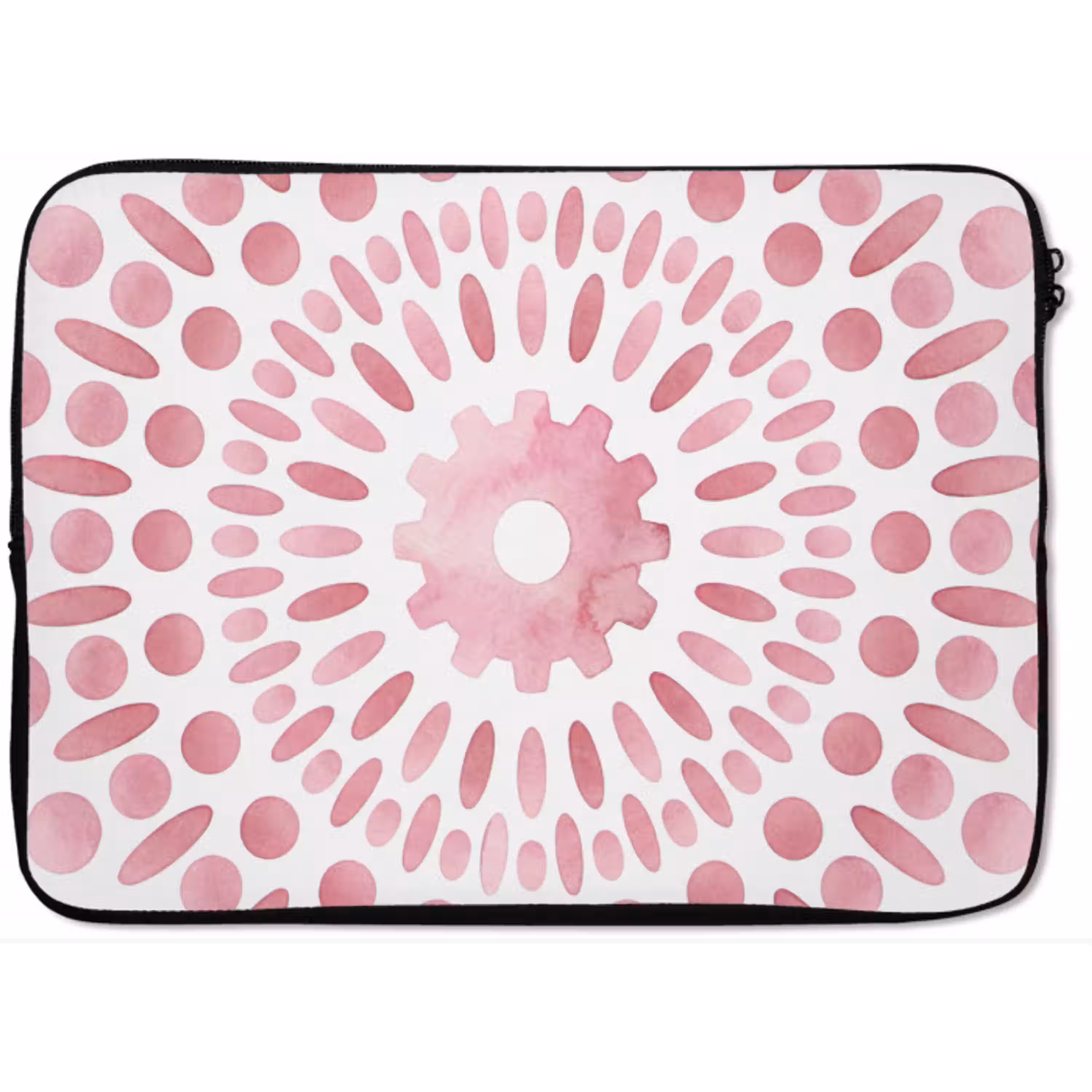 Abstract - Vormen - Patroon - Aquarel - Roze laptophoes neopreen klein -zkaufland3dotto