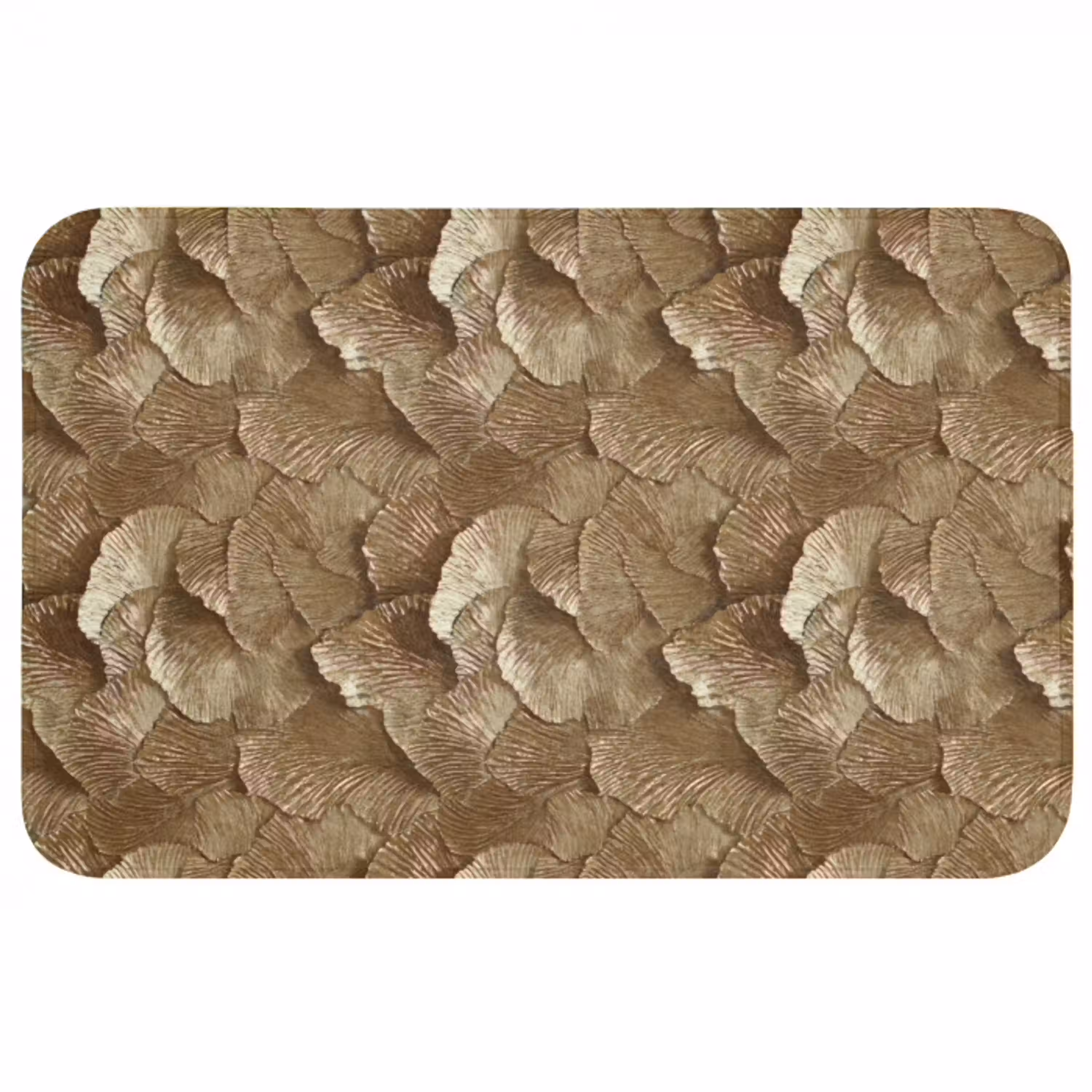 Organisch - Patroon - Bladeren - Goud WCmat middel 1009 -3d