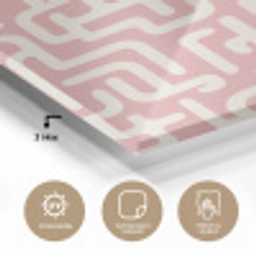 Doolhofpatroon - Roze - Wit - Abstract plexiglas 5mm klein 11 -wsfeer2_DE
