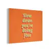 Oranje - Slow down you're doing fine - Retro PET vilt klein -3d
