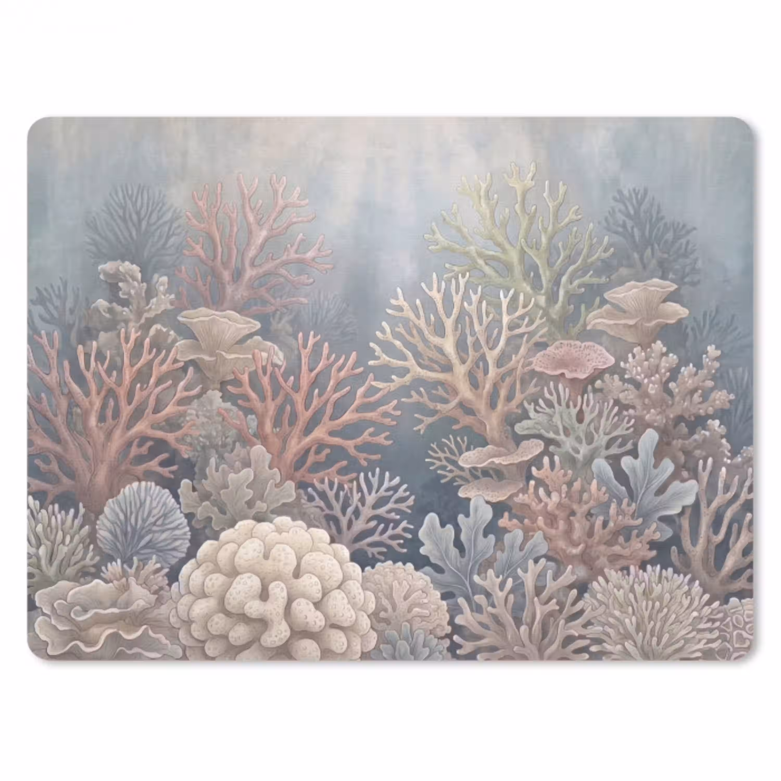 Koraal - Zeeleven - Onderwater - Illustratie - Natuur muismat rubber klein -3d