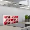 Macarons - Hartjes - Kleurrijk - Roze keuken achterwand spatscherm klein -3d_schuin