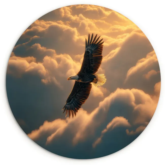 Muurcirkel - Adelaar - Wolken - Zon