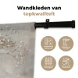 Vaas - Gipskruid - Wit Wandkleed katoen klein -sfeer2