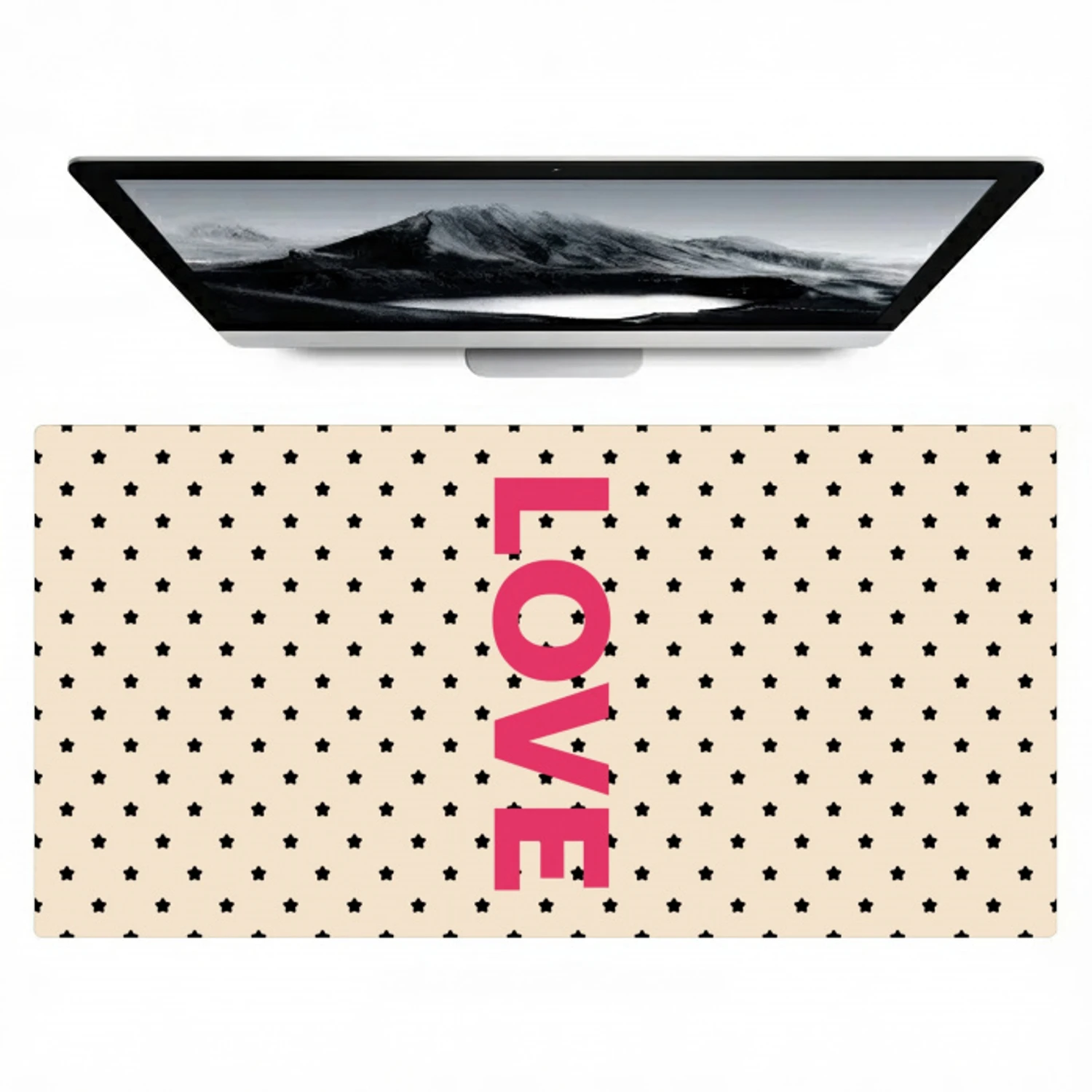 Love - Stippen - Roze Muismat XXL klein -zzz3d