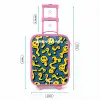 Smiley - Geel - Blauw Kinderkoffer - Roze klein -productfoto_formaten