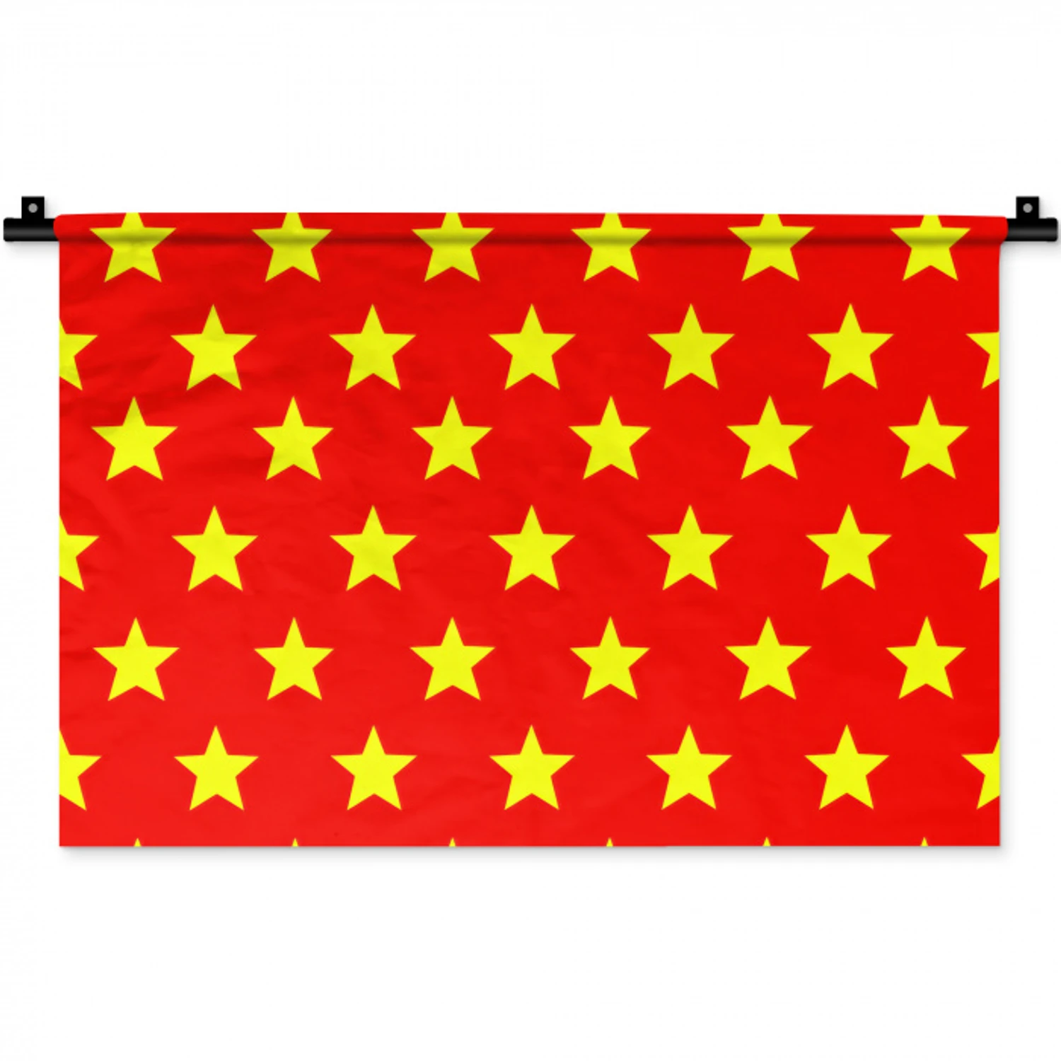 Ster - Patroon - Geel Wandkleed katoen klein 269 -zz3d