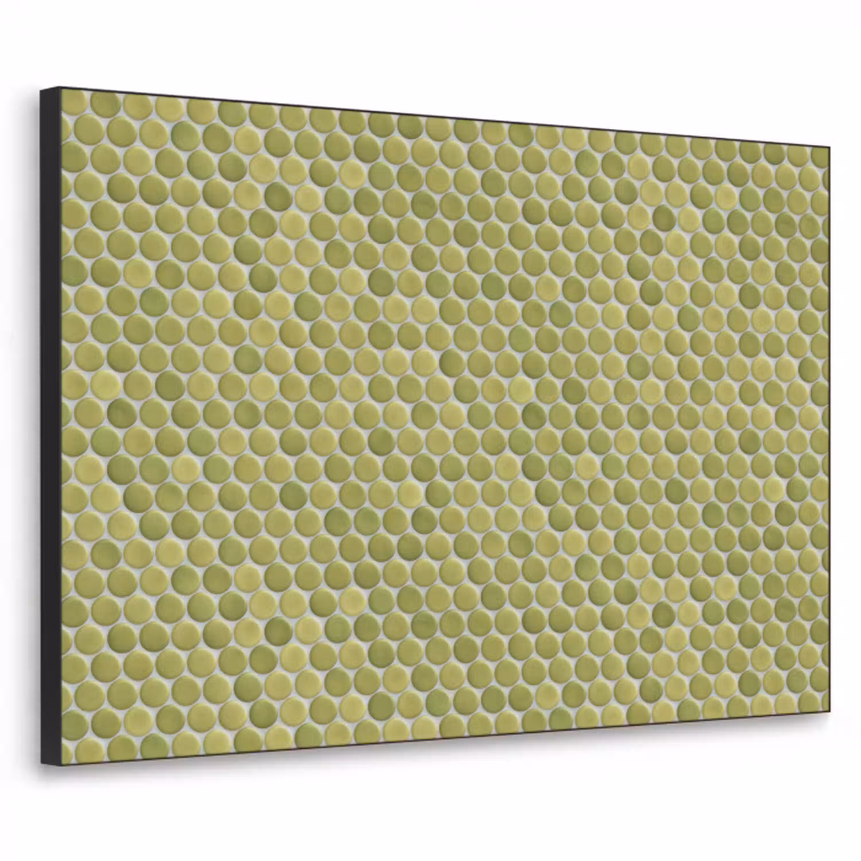 Penny - Mozaïek - Olijfgroen Textielframe zwart klein 947 -3d