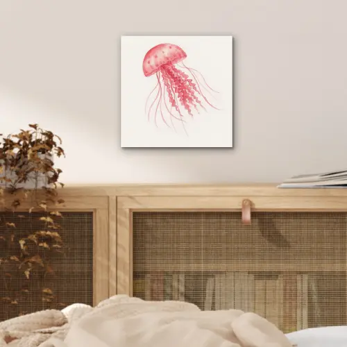 Kwal - Tentakels - Roze aluminium wit klein -sfeer3