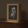 Lijntekening - Wit - Wielrennen - Snelheid Light Box met kabel (Tafellamp) klein -z3d_website