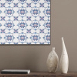 Modern - Patroon - Blauw - Roze PET vilt klein 837 -sfeer6_closeup