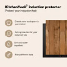Natuurlijk Eikenhout Inductie beschermer vinyl 3mm middel -vsfeer2_ENG