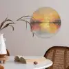 Modern - Abstract - Goud - Roze Akoestische PET Vilt - Rond klein -sfeer3