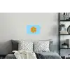 Bloem - Smiley - Kleurrijk Muursticker klein -slaapkamer