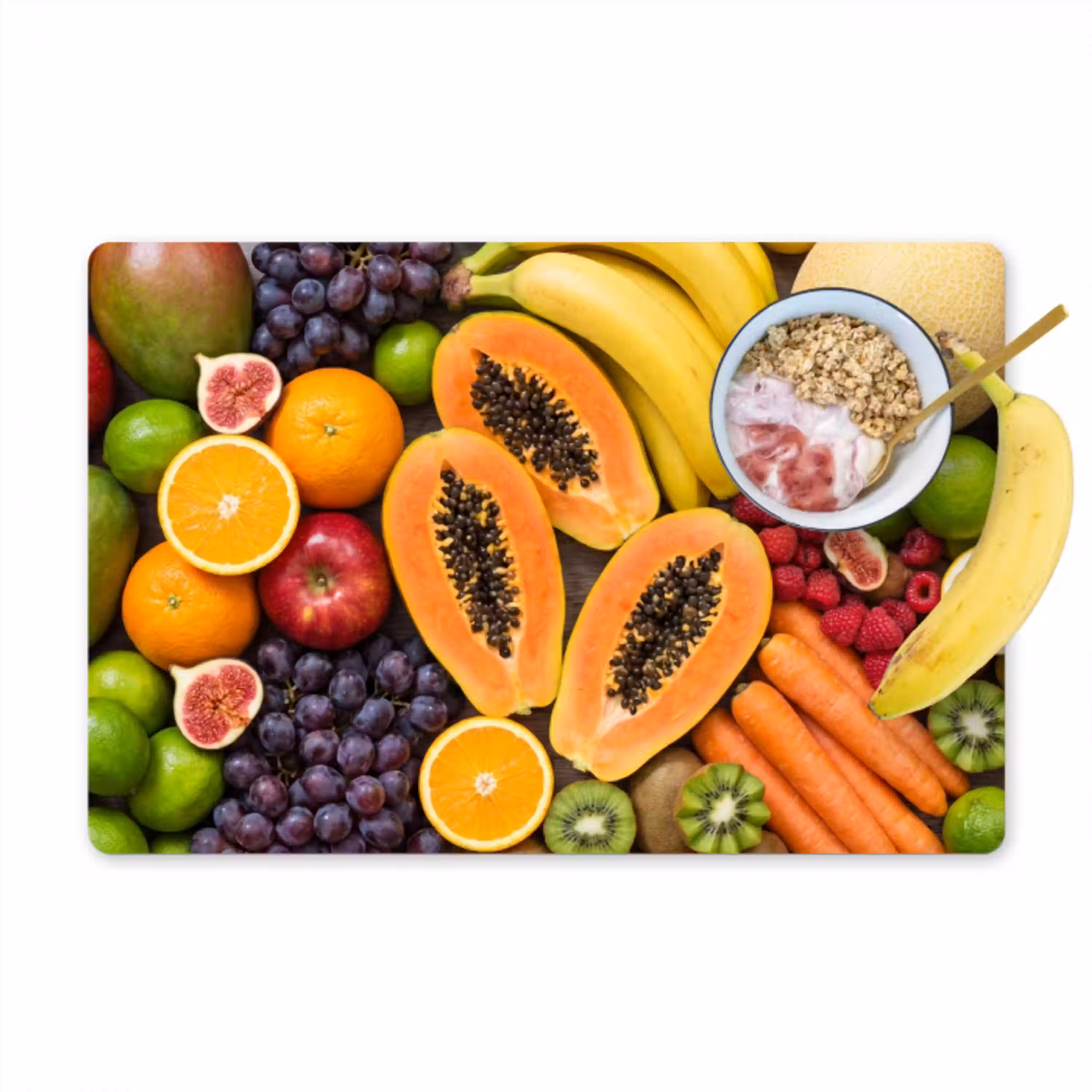Eten - Fruit - Groenten - Vers - Kleurrijk Placemat vinyl groot -zzzproduct_Kitchenyeah-website