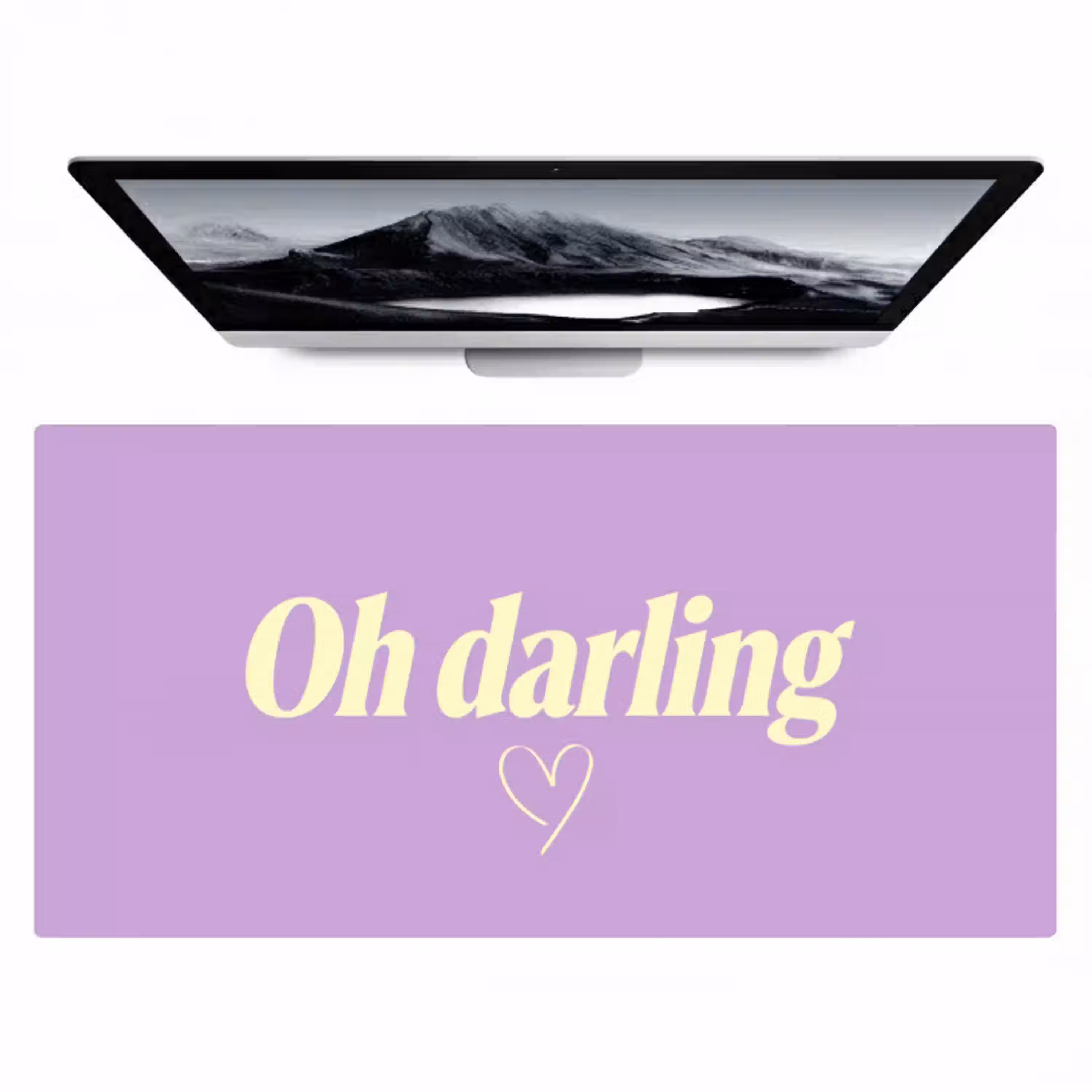 Oh darling - Hart - Paars Muismat XXL klein -zzz3d