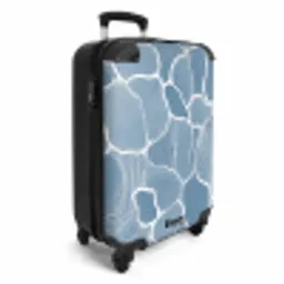 Abstract - Blauw - Bladeren NBS - Handbagage koffer - Volwassenen Unisex middel -productfoto_3d