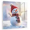 Sneeuwpop - Zonsondergang - Wit plexiglas 5mm klein -zzzproduct_nieuw