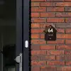 Bruine vlakken - Modern Naambord Huisje klein -sfeer2