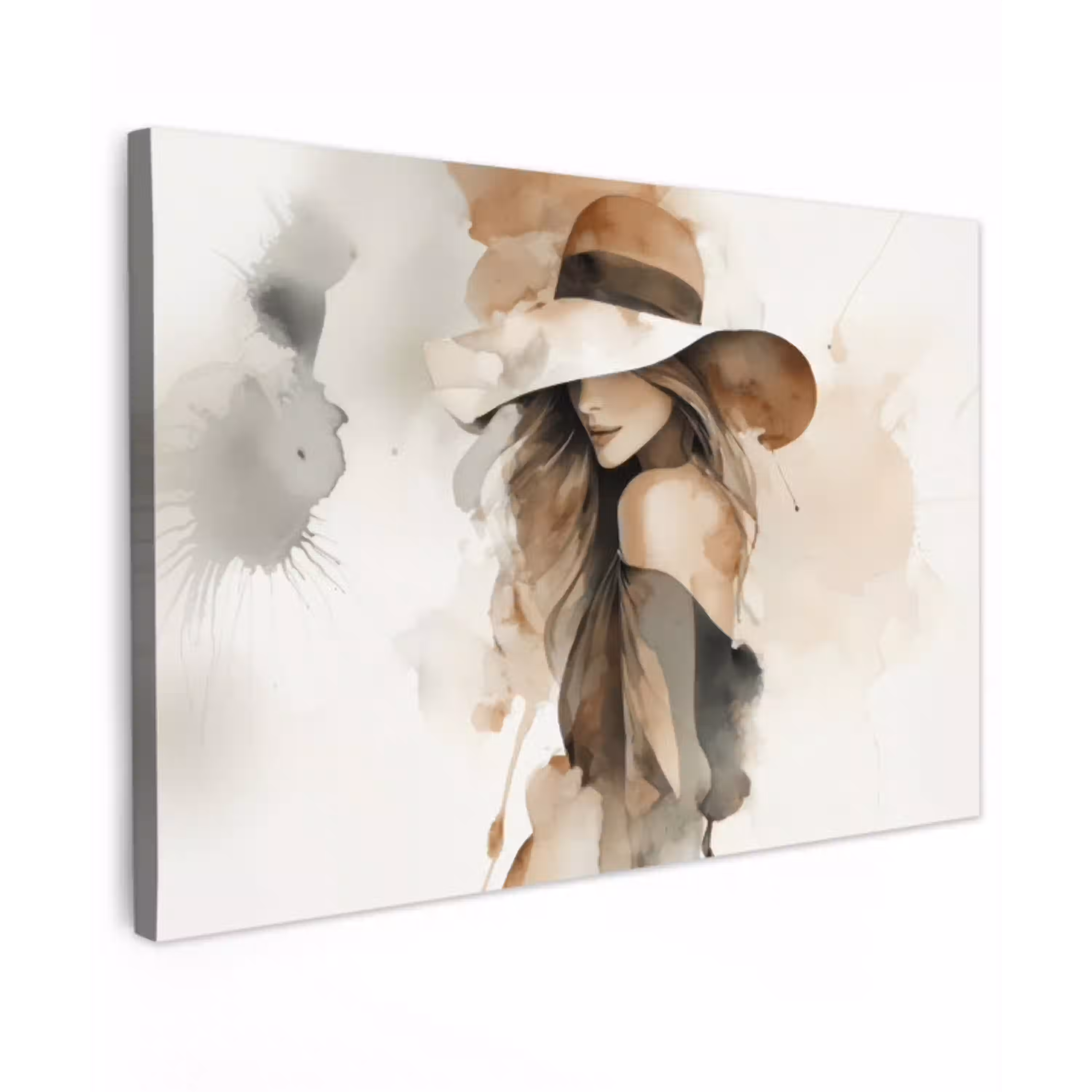 Mysterieus - Vrouw - Sepia canvas 2cm klein -z3d
