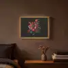 Bloemen - Boeket - Sierlijk Light Box met batterij (Wandlamp) middel -sfeer4
