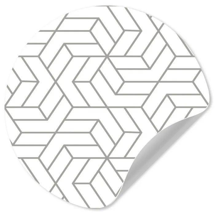 Design - Geometrie - Patroon Wandcirkel behangsticker klein 186 -3d