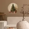 Kerstboom - Versierd - Kleurrijk Wandcirkel behangsticker klein -sfeer1