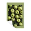 Appels - Groen - bladeren Muursticker klein -3d
