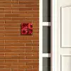 Rode bloemen - Sierlijk Naambord Vierkant klein -sfeer3-XS
