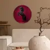 Hengst - Steigert - Rood Wandcirkel kunststof plaat 5mm dik klein -sfeer1
