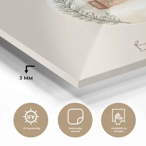Quote - Winter - Kerst - Beige - Kerstbal plexiglas 5mm klein -sfeer2