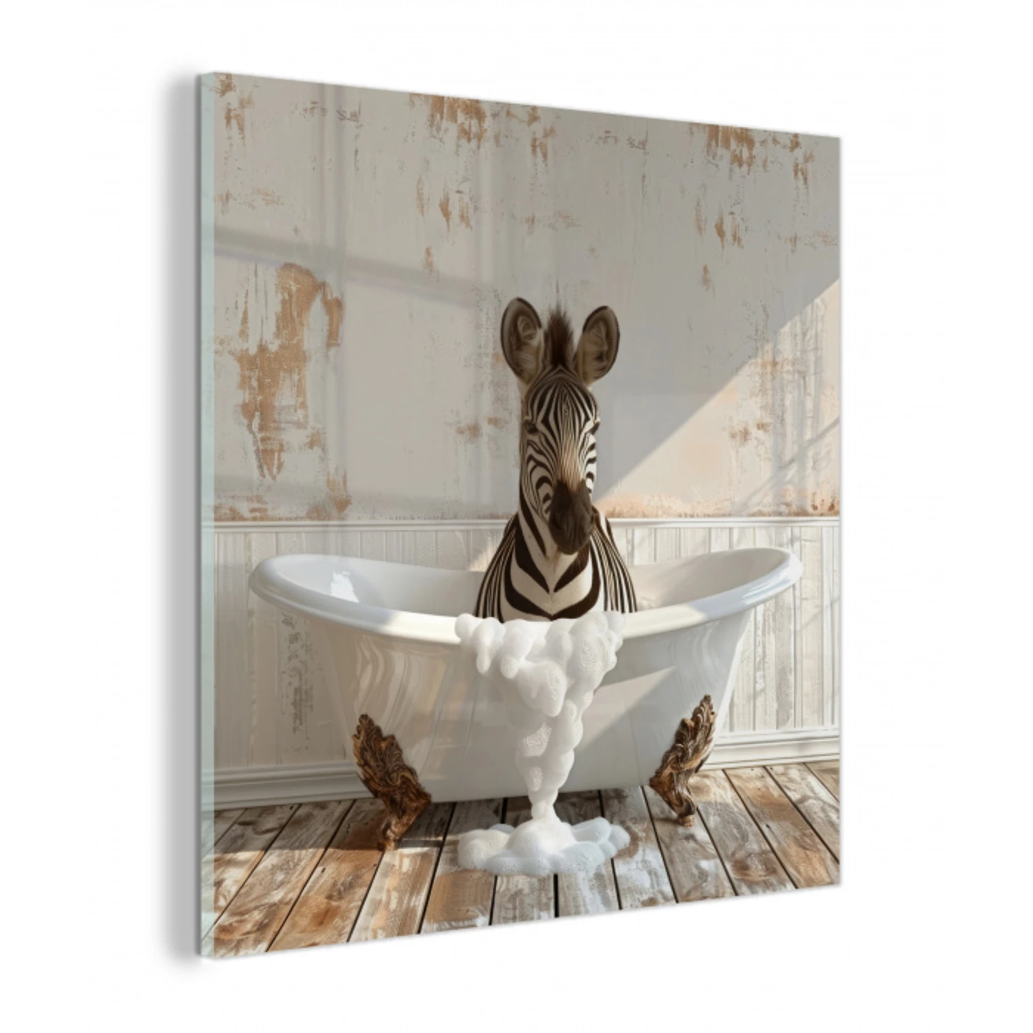 Vintage - Zebra - Wilde dieren - Badkuip plexiglas 5mm klein -z3d