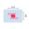Lippen - Bisou - Blauw Placemat vinyl groot -specs
