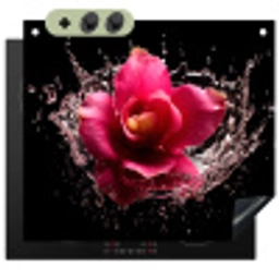 Bloemen - Roze - Water - Zwart - Botanisch - Natuur Inductie beschemer met haakjes middel -3d