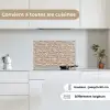 Beige - Bruin - Patroon - Strepen keuken achterwand spatscherm klein 900 -sfeer4_FR
