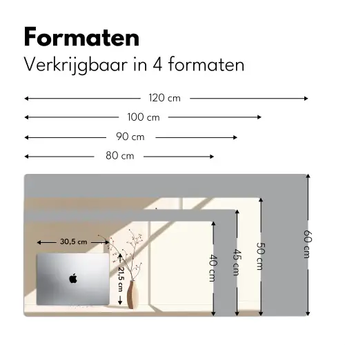 Vaas - Takken - Bessen - Minimalistisch Muismat XXL klein -sfeer5