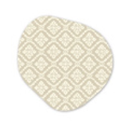 Floraal - Ornament - Beige Wandcirkel Organisch Aluminium middel 851 -3d