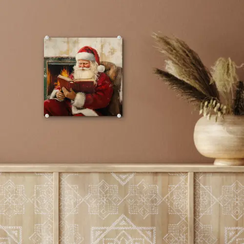 Kerst - Kerstman - Winter - Open Haard plexiglas 5mm klein -sfeer5