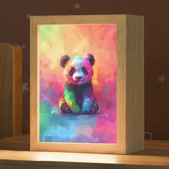 Nachtlampje - Panda - Dieren - Kleurrijk - Neon