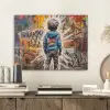 Graffiti - Jongen - Kleuren - Kunst - Street Art PET vilt klein -sfeer1