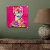 Lama - Kimono - Bloemenkrans - Felroze plexiglas 5mm klein -sfeer3
